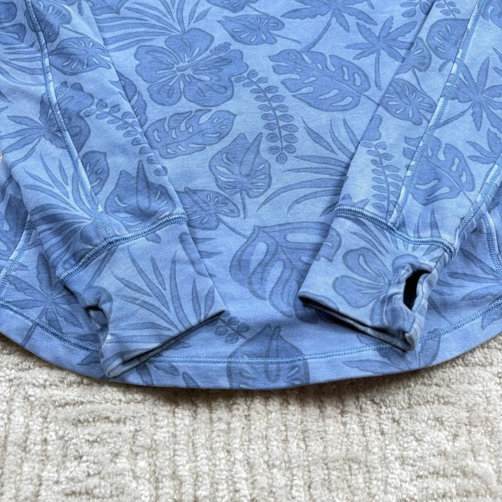 Tommy Bahama Jacket Women's XS Blue Tropical Floral Zip Coastal Resort Wear Yoga - Picture 4 of 14